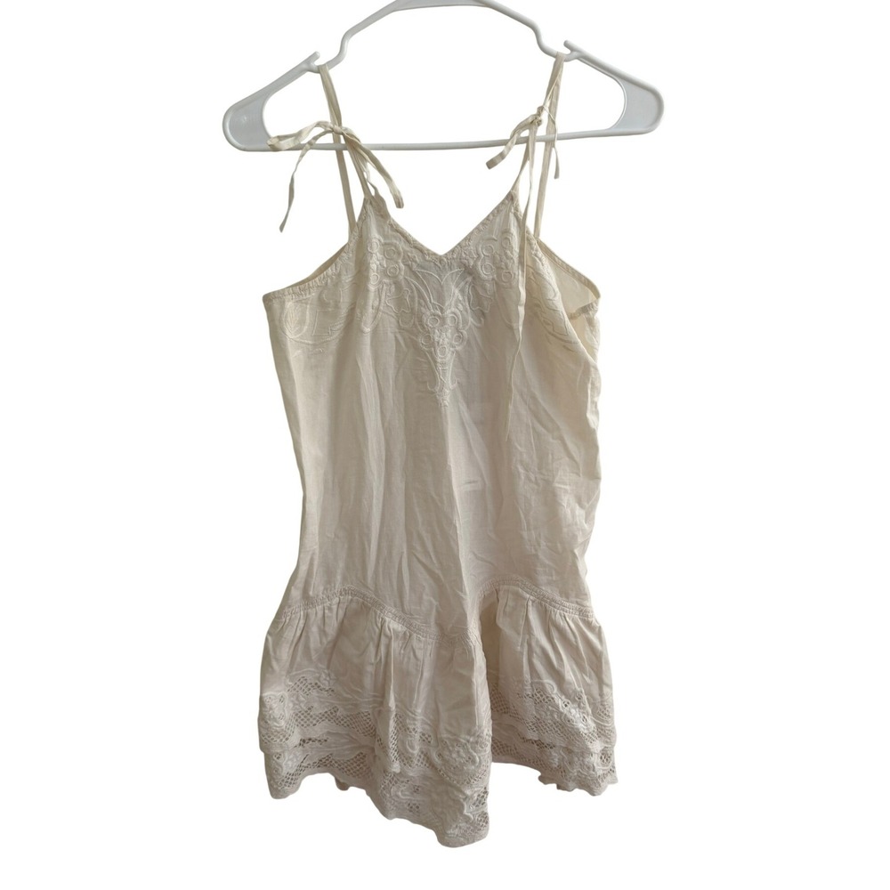 Antik‎ Batik Betina Off White Embroidered Cotton Sun Dress NWT Size Y14/XS